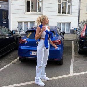 Vintage Fit White Denim Mom Jeans